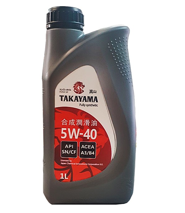 TAKAYAMA 5W-40 масло моторное cинт ACEA A3/B4  API SN/CF  (1л)  пластик
