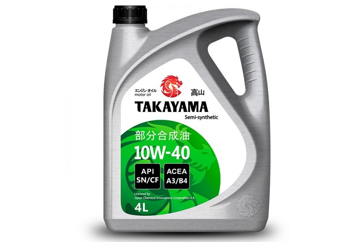 TAKAYAMA 10W-40 масло моторное п/c ACEA A3/B4  API SL  (4л)  металл